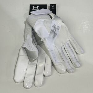 Under Armour Blur White Glue Grip Receiver Football Gloves Men's XL SFIA
